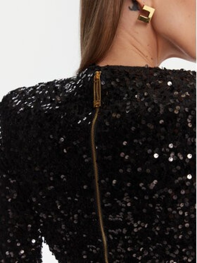 Elisabetta Franchi Bluzka TO-046-57E2-V370 Czarny Slim Fit