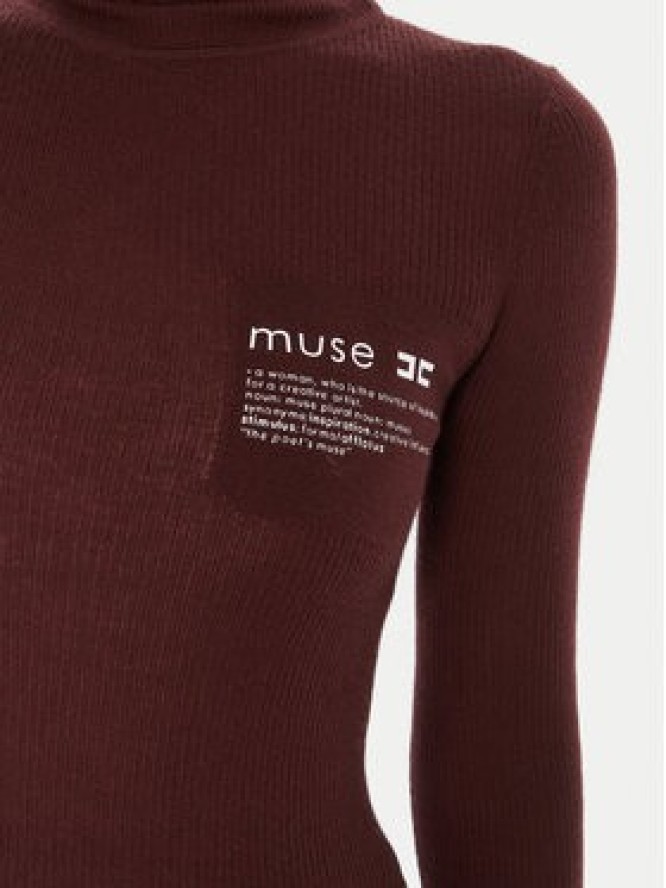 Elisabetta Franchi Golf MK-43B-57E2-V320 Bordowy Regular Fit