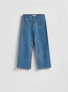 Spodnie culotte - niebieski