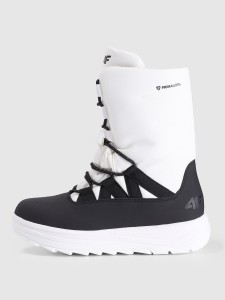 4F Buty zimowe śniegowce INUA z ociepliną Primaloft damskie - białe 39