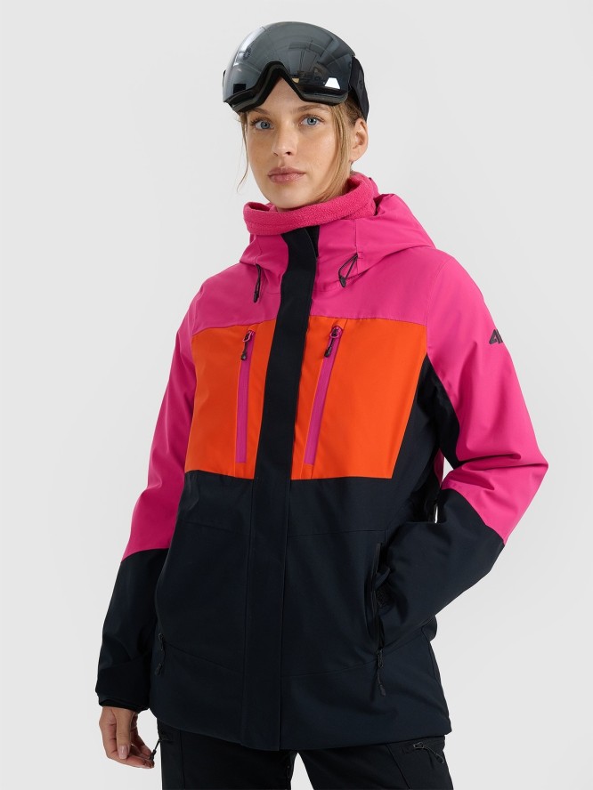 4F Kurtka narciarska membrana 10000 damska - różowa S