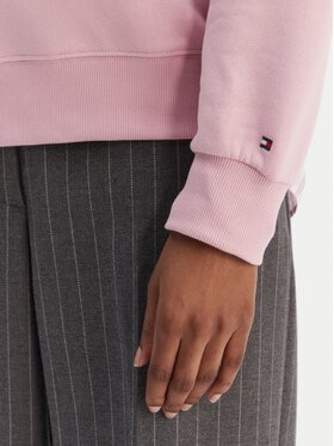 Tommy Hilfiger Bluza Script WW0WW49418 Różowy Regular Fit