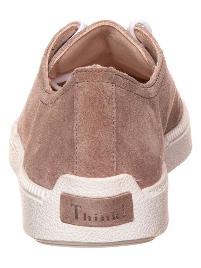 Think! Skórzane sneakersy w kolorze jasnobrązowym rozmiar: 40