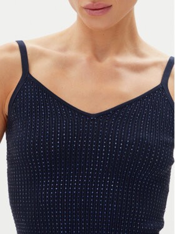 Fracomina Top FR25ST4006K410J9 Granatowy Slim Fit