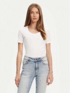 United Colors Of Benetton T-Shirt 3GA2D1066 Biały Slim Fit