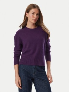 Tommy Hilfiger Sweter WW0WW51432 Fioletowy Regular Fit