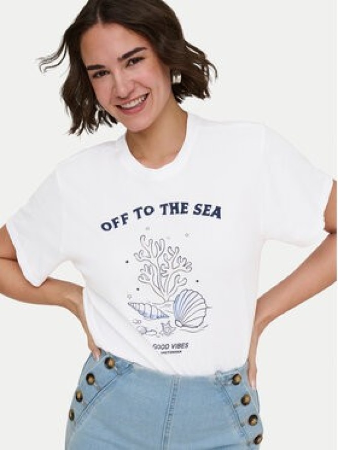 ONLY T-Shirt Celine 15374989 Biały Regular Fit