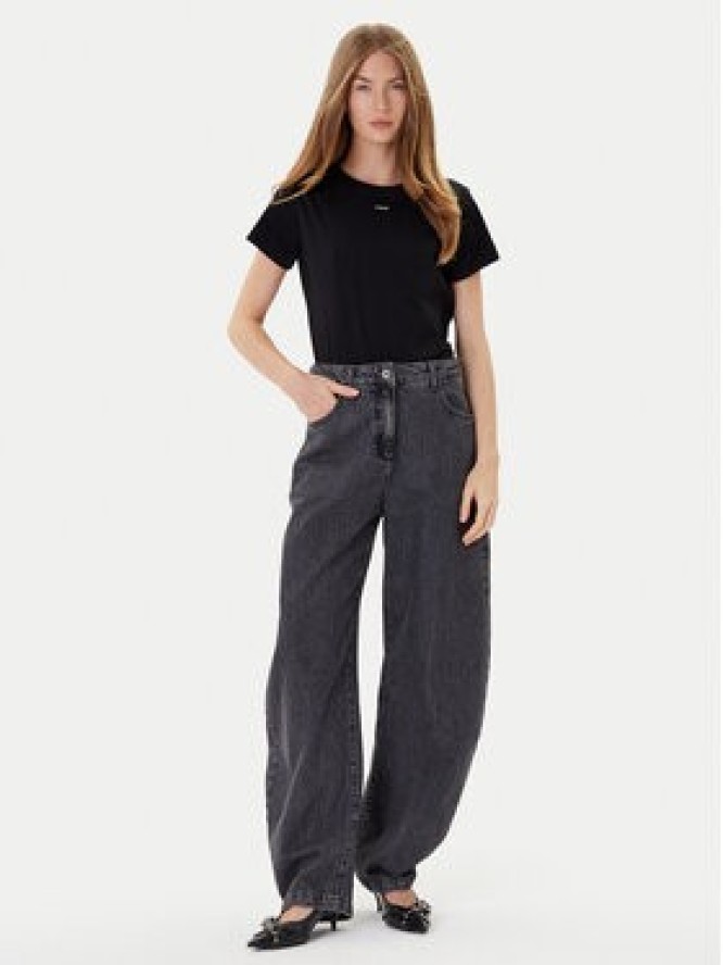 PINKO T-Shirt Basico 100373 A2RE Czarny Regular Fit
