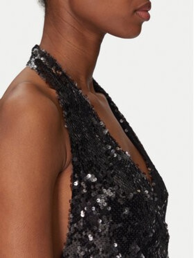 Haveone Sukienka koktajlowa AGE-M104 Czarny Regular Fit