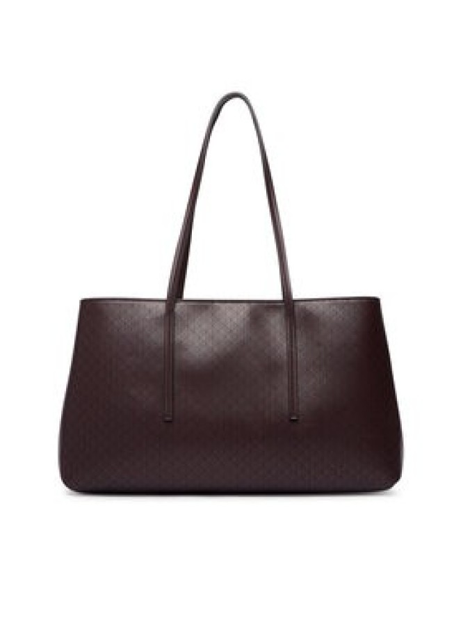 Calvin Klein Torebka Emblem Aop Medium Work Tote LV04F3786G Bordowy