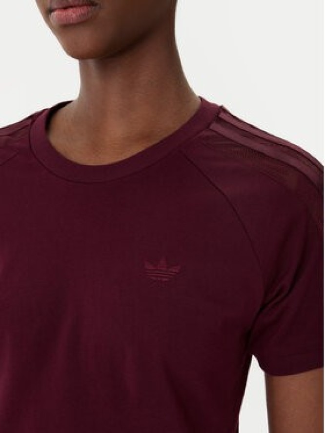 adidas T-Shirt Lace Cali KC6453 Bordowy Regular Fit