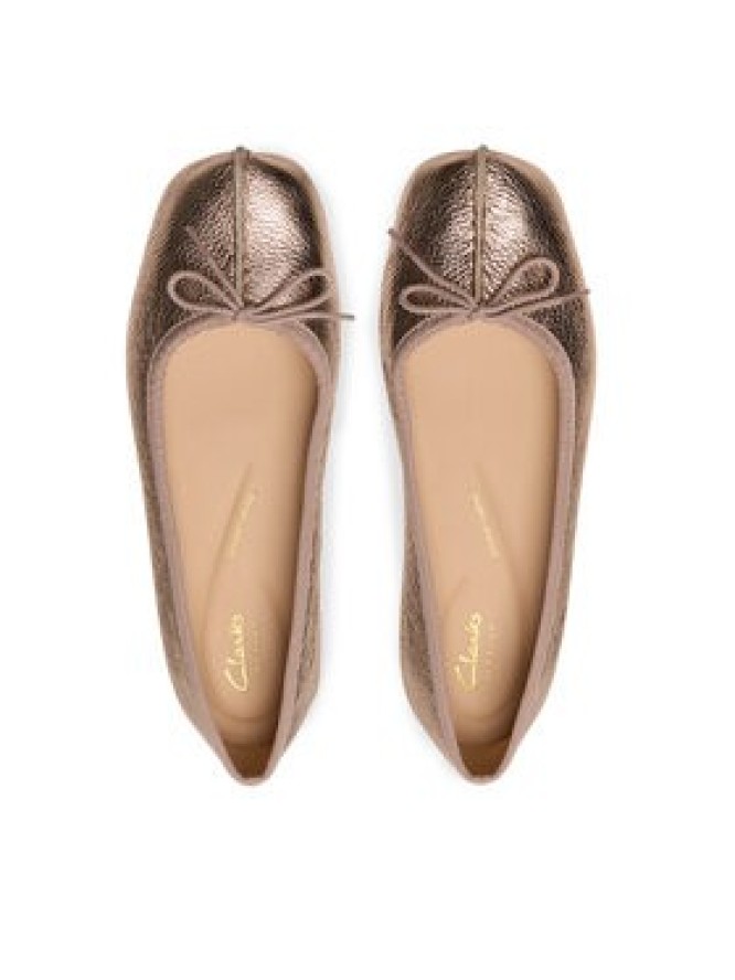 Clarks Baleriny Freckle Ice 26181353 Złoty