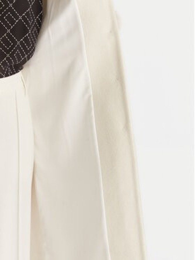 YES LONDON Płaszcz wełniany CD1211ECO Écru Regular Fit