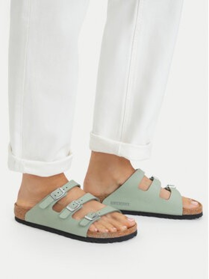 Birkenstock Klapki Florida 1030319 Zielony