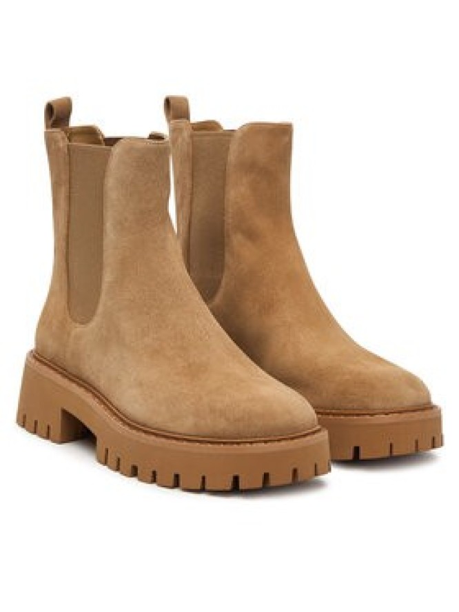 MICHAEL Michael Kors Sztyblety Asher Flat Bootie 40F5ASFE5S Beżowy