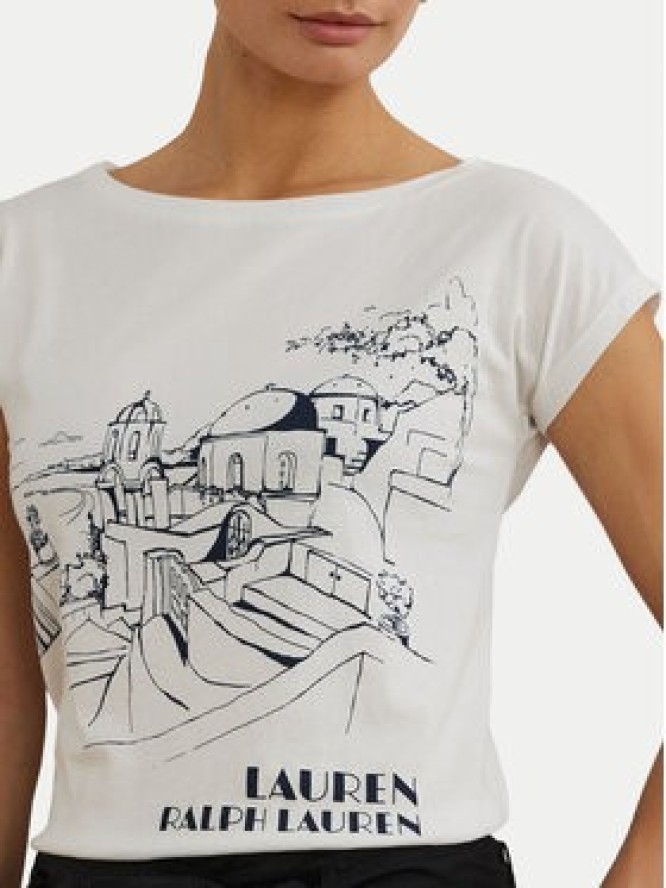 LAUREN RALPH LAUREN T-Shirt 200971072002 Biały Relaxed Fit