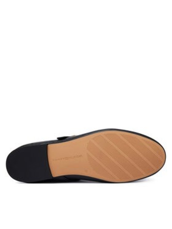 Tommy Hilfiger Baleriny Buckle Leather Ballerina FW0FW09684 Czarny