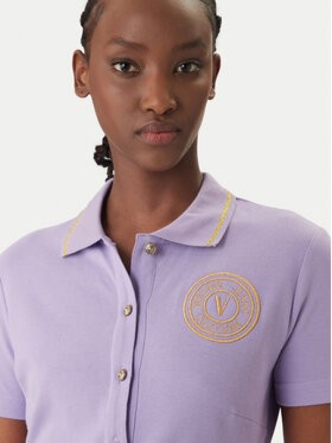 Versace Jeans Couture Sukienka codzienna 80HAOT03 CJ01T Fioletowy Slim Fit