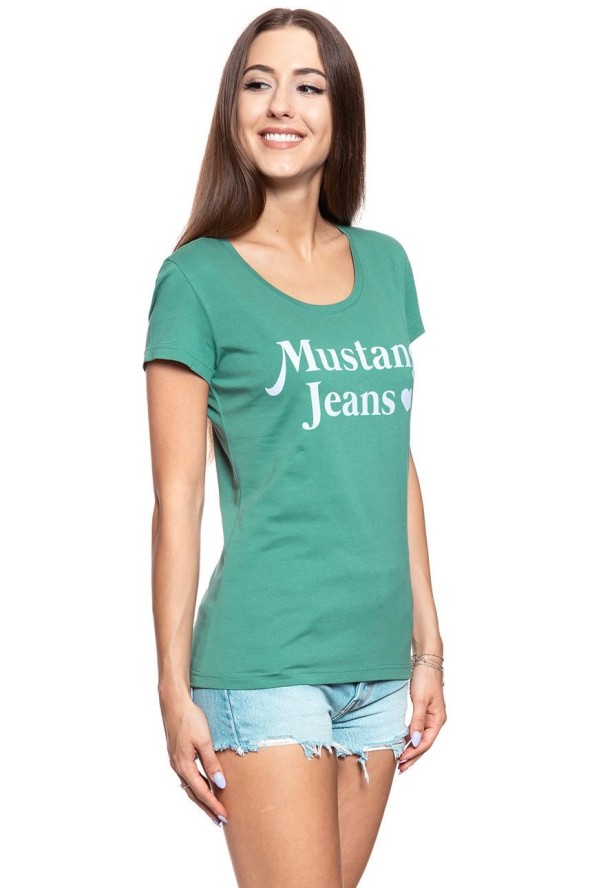 MUSTANG T SHIRT DAMSKI Alexia C Print Deep Sea 1009391 6318