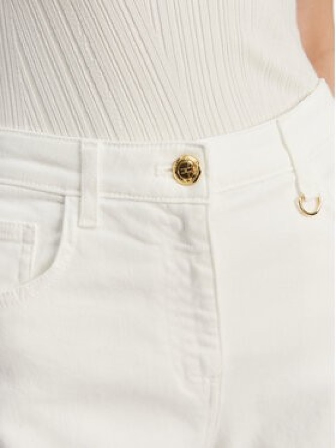 Elisabetta Franchi Jeansy PJ-87D-51E2 Biały Regular Fit