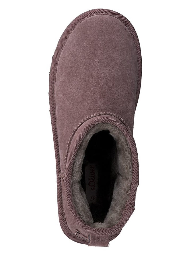 s.Oliver Skórzane botki w kolorze szaroróżowym rozmiar: 36