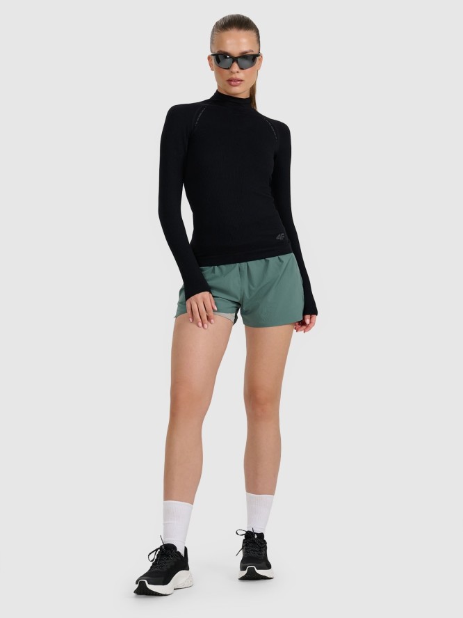 4F Longsleeve do biegania w terenie szybkoschnący damski - czarny M/L