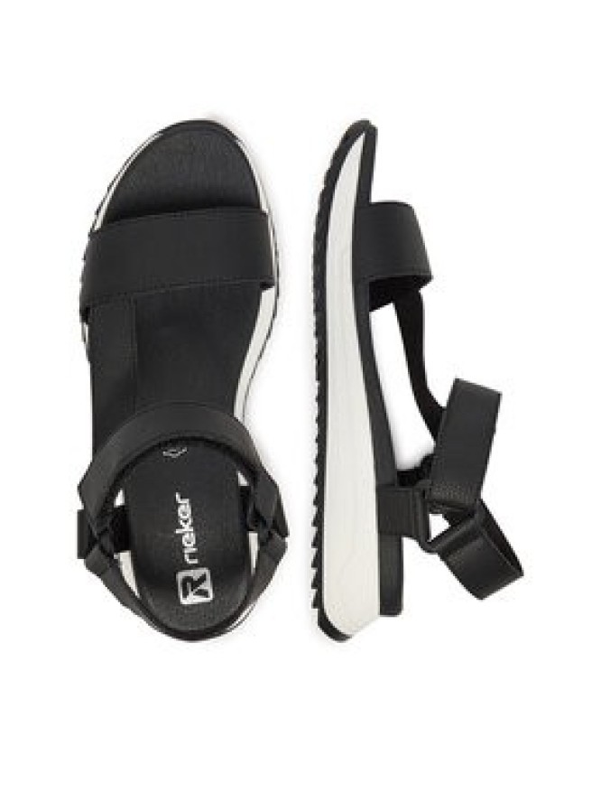 Rieker Sandały W2951-00 Czarny