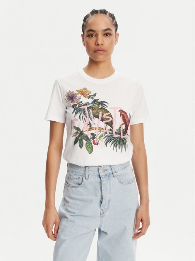 Just Cavalli T-Shirt 78PAHA01 Biały Regular Fit