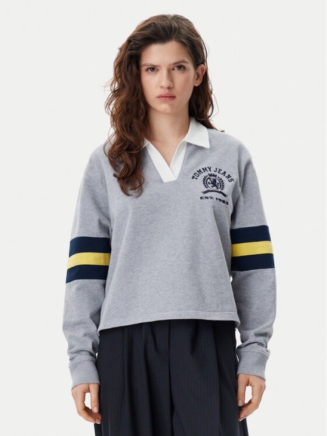 Tommy Jeans Bluza Varsity DW0DW20312 Szary Relaxed Fit