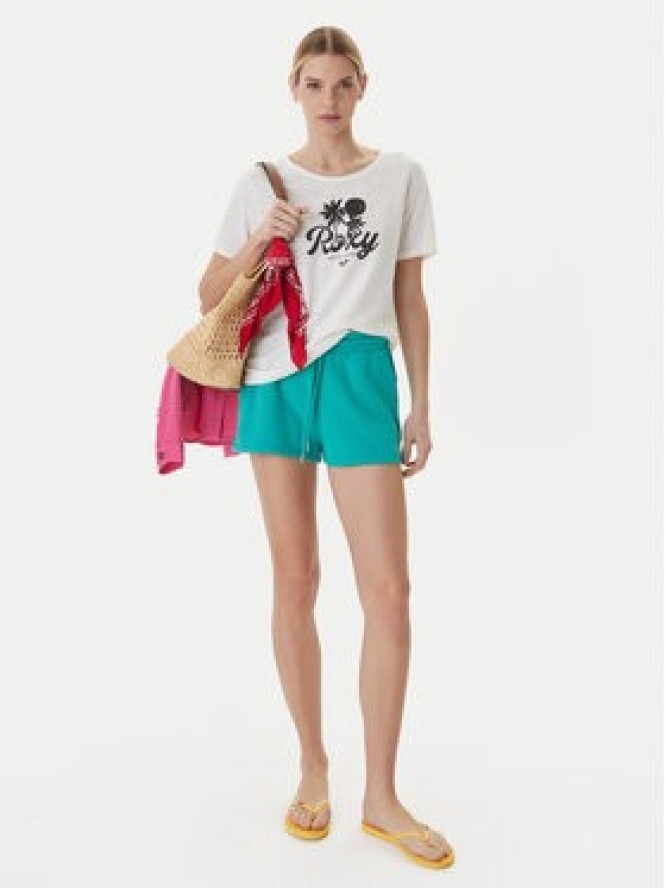 Roxy T-Shirt Oceanwave ERJZT06096 Biały Loose Fit