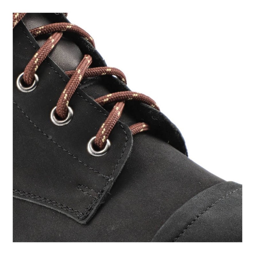 Czarne Botki Pollonus Damskie Skórzane Obuwie