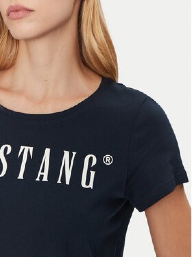 Mustang T-Shirt Alma 1013933 Granatowy Regular Fit