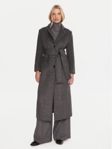 Marella Płaszcz wełniany Giostro 2523016162 Szary Regular Fit