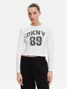 DKNY Bluzka DP4T9979 Biały Regular Fit