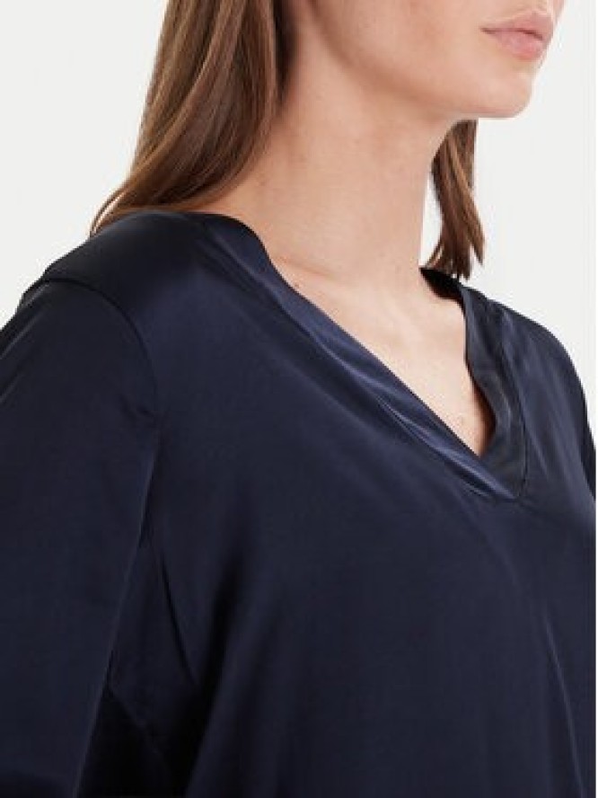 Maryley Bluzka 25IB824/18BL Granatowy Regular Fit
