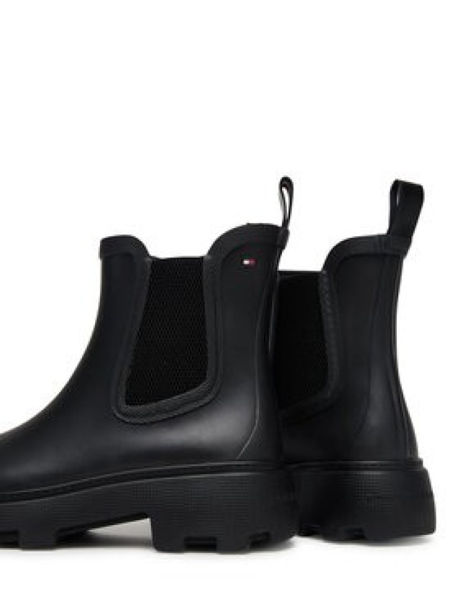 Tommy Hilfiger Kalosze Rubber Flag Cleated FW0FW08637 Czarny