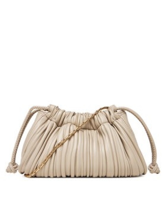 Calvin Klein Torebka Plisse Mini Drawstring Bag LV04F3077G Écru