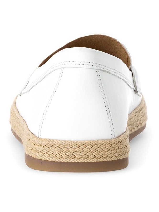 Gabor Skórzane mokasyny w kolorze białym rozmiar: 37