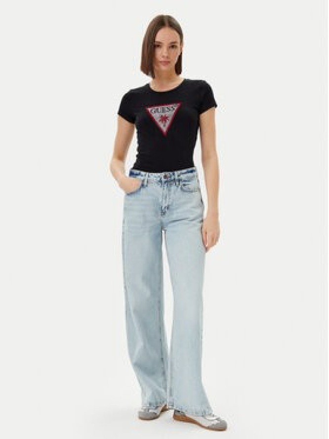 Guess T-Shirt E5GI08 J1314 Czarny Slim Fit