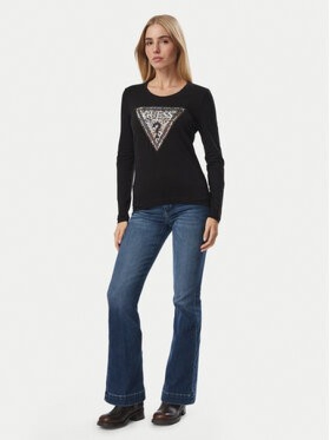 Guess Bluzka W6BI57 K7387 Czarny Regular Fit