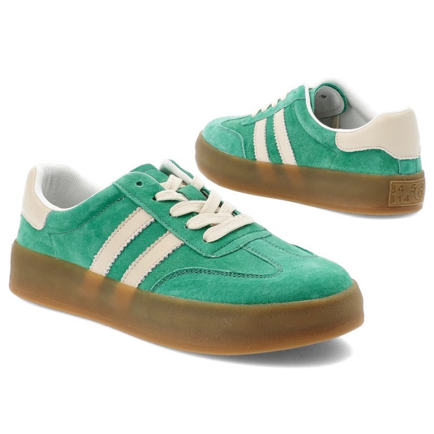 Zielone Sneakersy Filippo Sportowe Obuwie Damskie