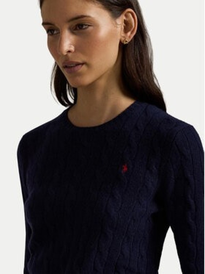 Polo Ralph Lauren Sweter 211A91216003 Granatowy Straight Fit