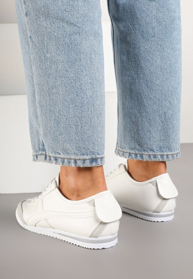 Białe Sneakersy Typu Kultowe Tenisówki Deliriel