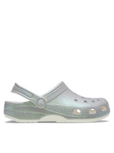 Crocs Klapki Classic Iridescent Glitter Clog 211005 Srebrny