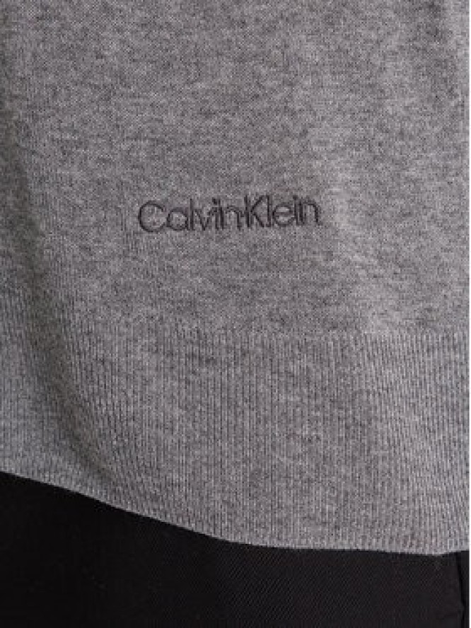 Calvin Klein Sweter LV044A307G Szary Regular Fit