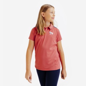 Koszulka polo z krótkim rękawem Club - różowa