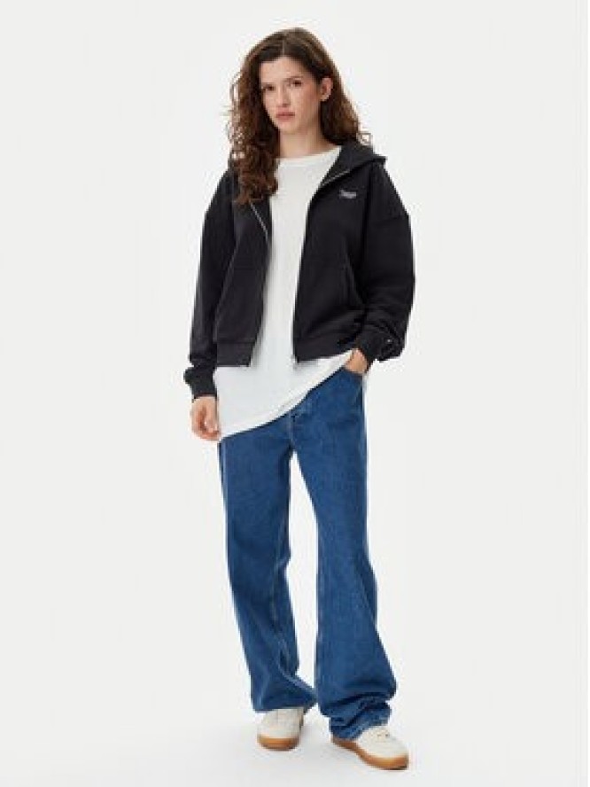 Tommy Jeans Bluza Script Logo DW0DW20303 Czarny Boxy Fit