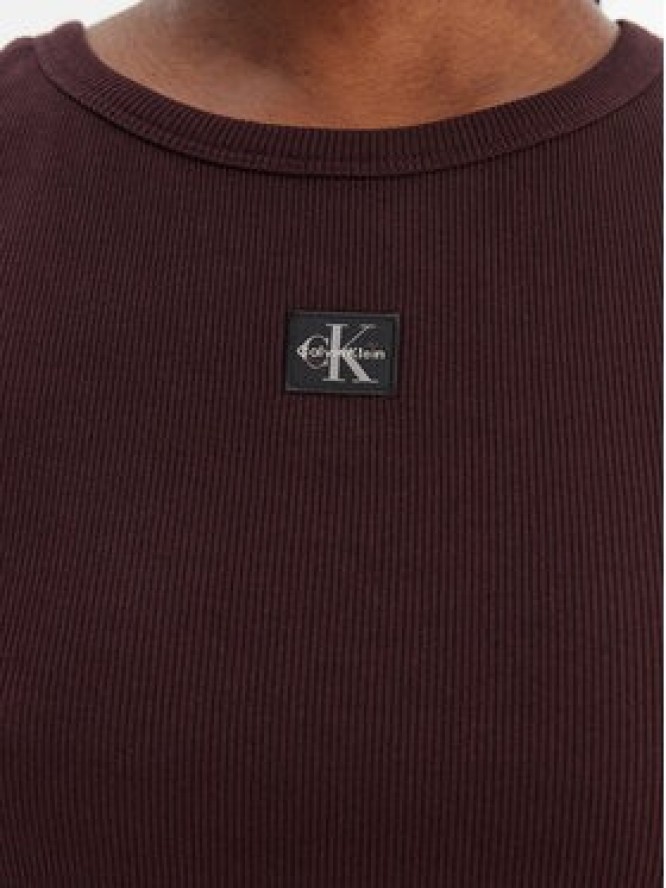 Calvin Klein Jeans Top LV047C201G Brązowy Slim Fit