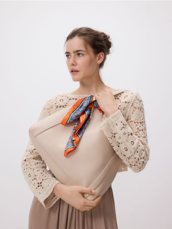 Torebka hobo - złamana biel