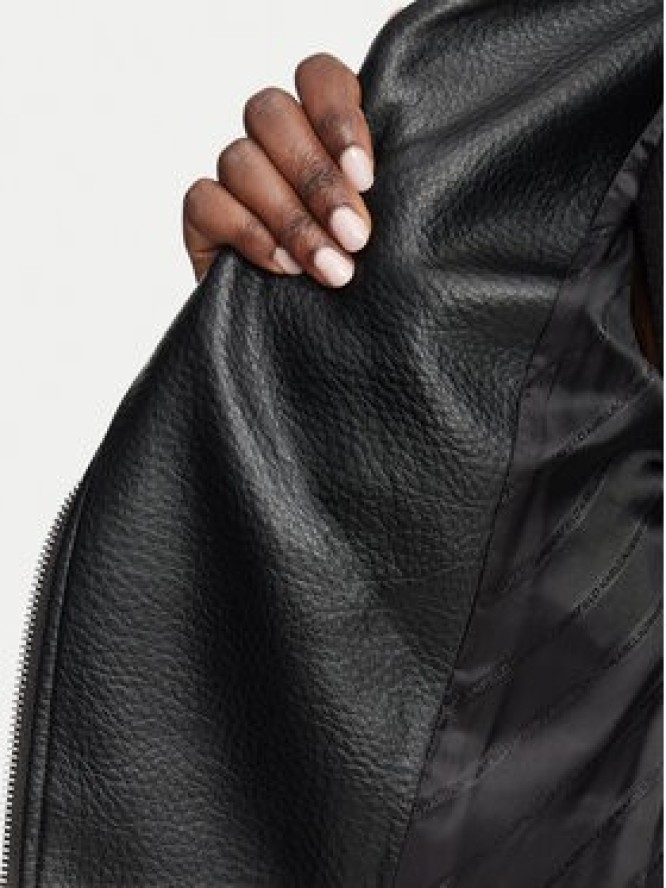 KARL LAGERFELD Kurtka z imitacji skóry B3W14008 Czarny Regular Fit